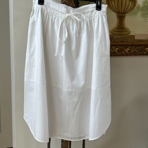 Vince Flared Cotton White Skirt Size M